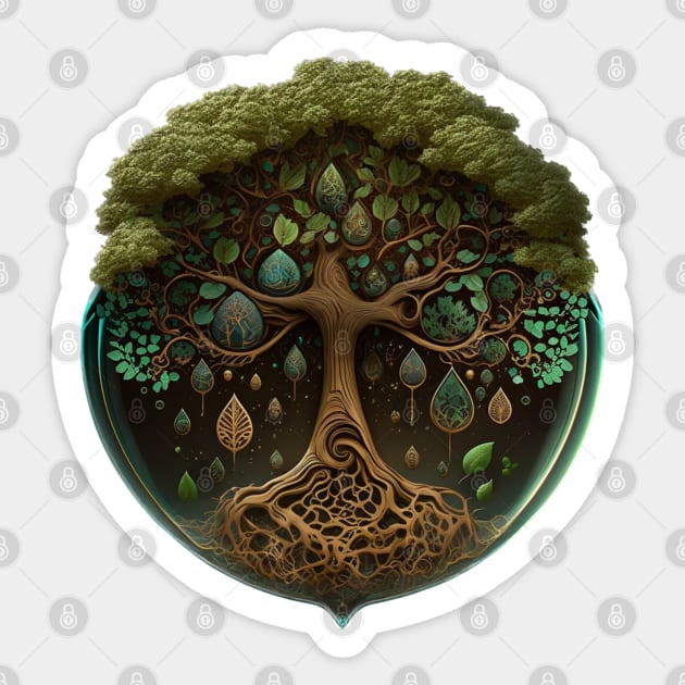 Tree of Life - Designs for a Green Future Sticker by Greenbubble